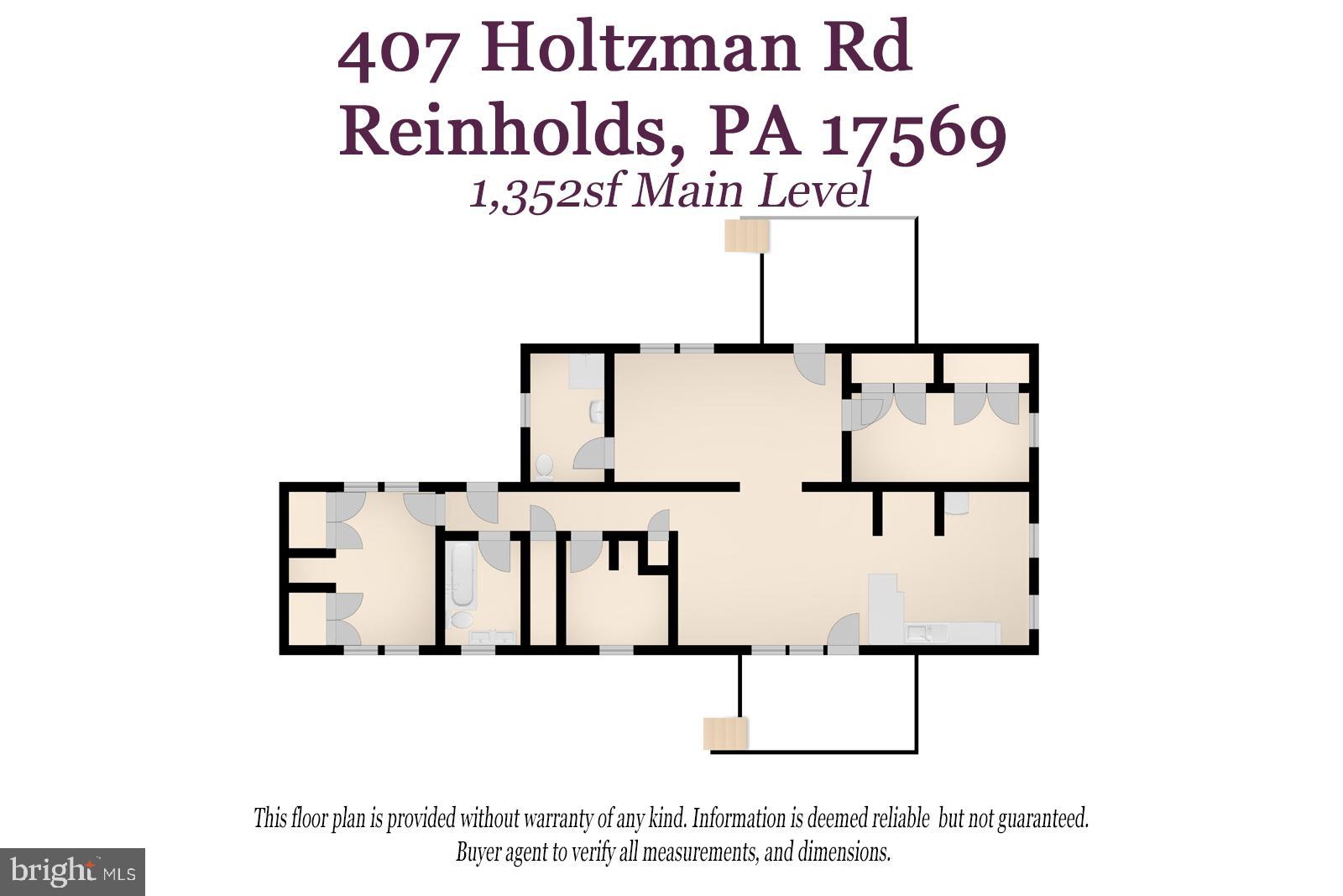 407 Holtzman Road Reinholds, PA 17569 - Photo 16 of 19 Floor Plan Sketch