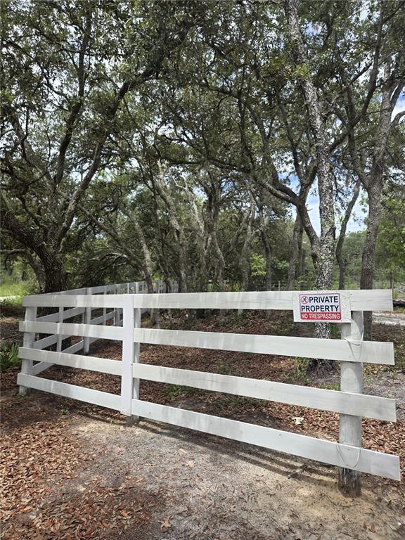 Northeast 81st Street Bronson, FL 32621 - Photo 5 of 13 a view of backyard with wooden fence and large trees