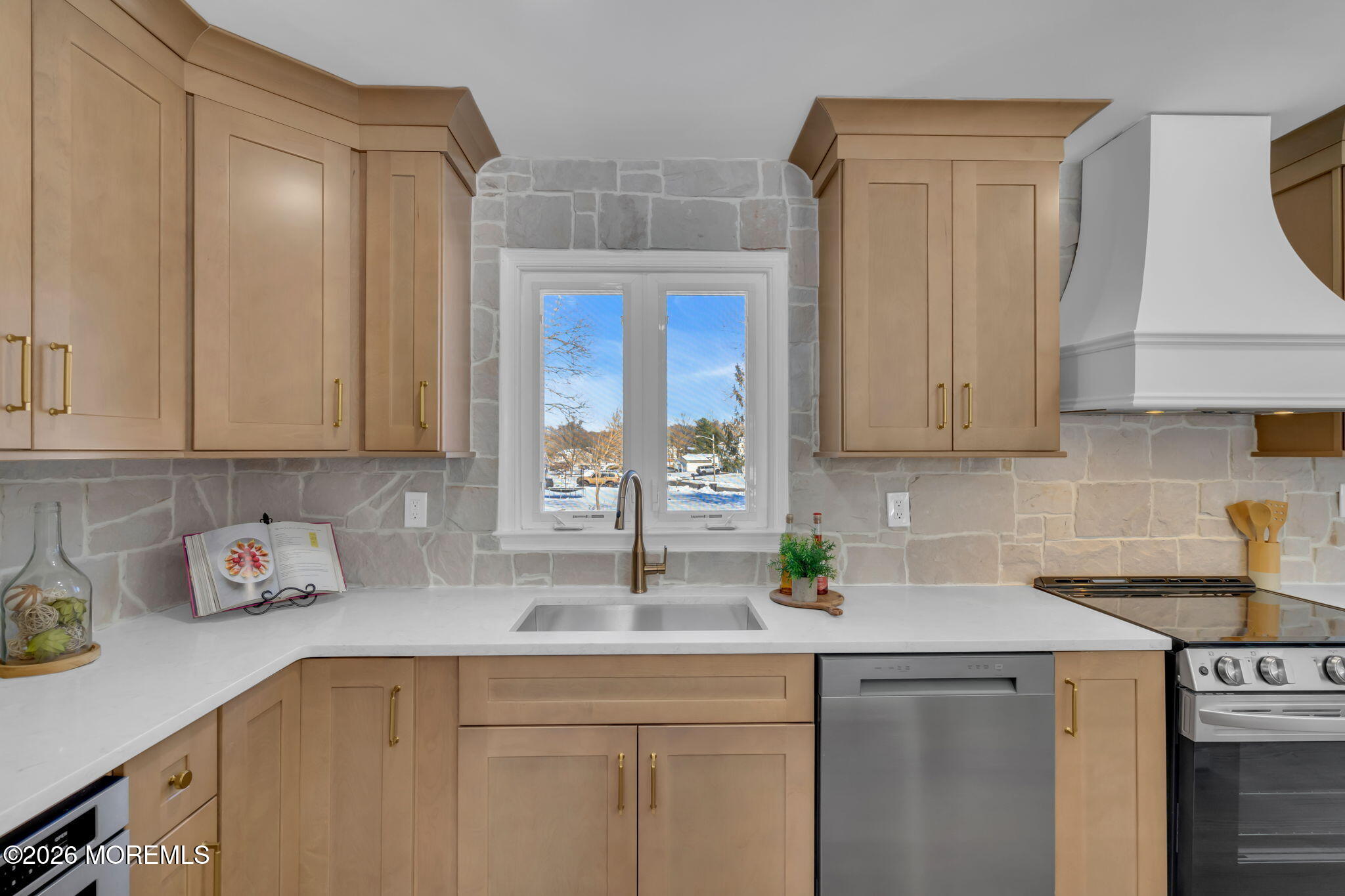 568 Flock Road Hamilton Square, NJ 08690 - Photo 41 of 65 a kitchen with stainless steel appliances granite countertop a sink a stove and cabinets