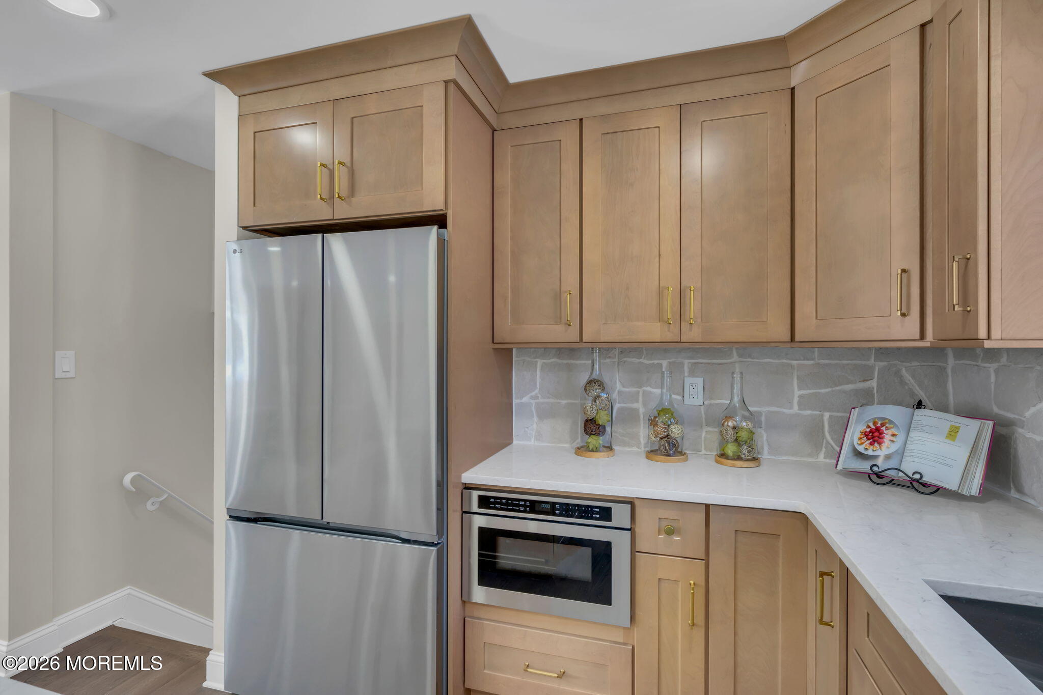 568 Flock Road Hamilton Square, NJ 08690 - Photo 63 of 65 a kitchen with stainless steel appliances granite countertop a refrigerator sink and cabinets