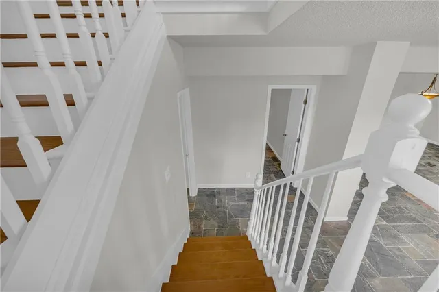 a view of entryway with wooden floor