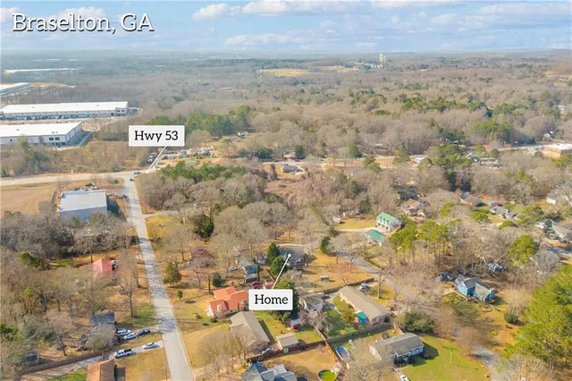 view of a black and white photo