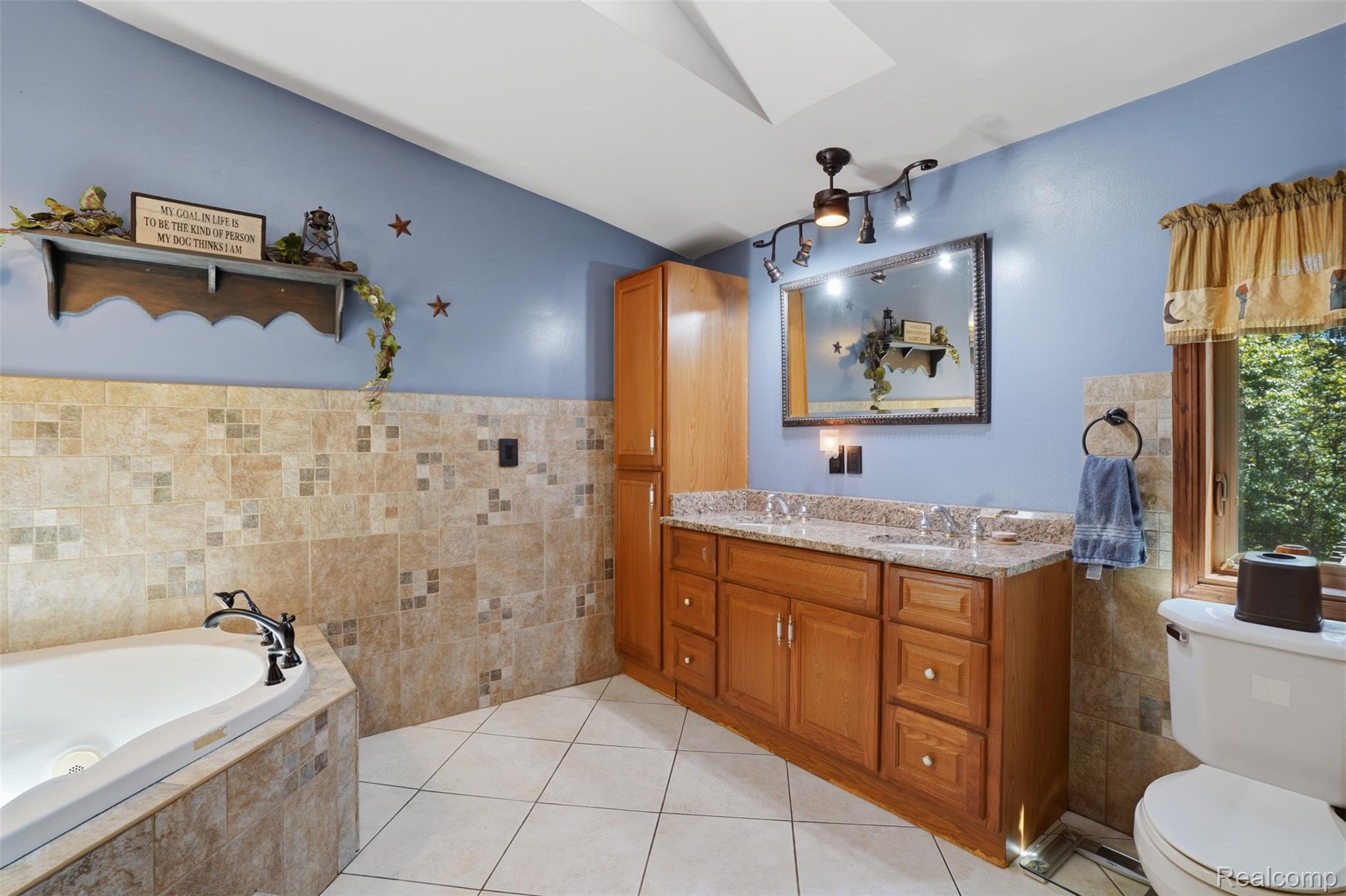 3167 Roods Lake Road Lapeer, MI 48446 - Photo 10 of 38 Primary bath with jetted tub and separate shower.