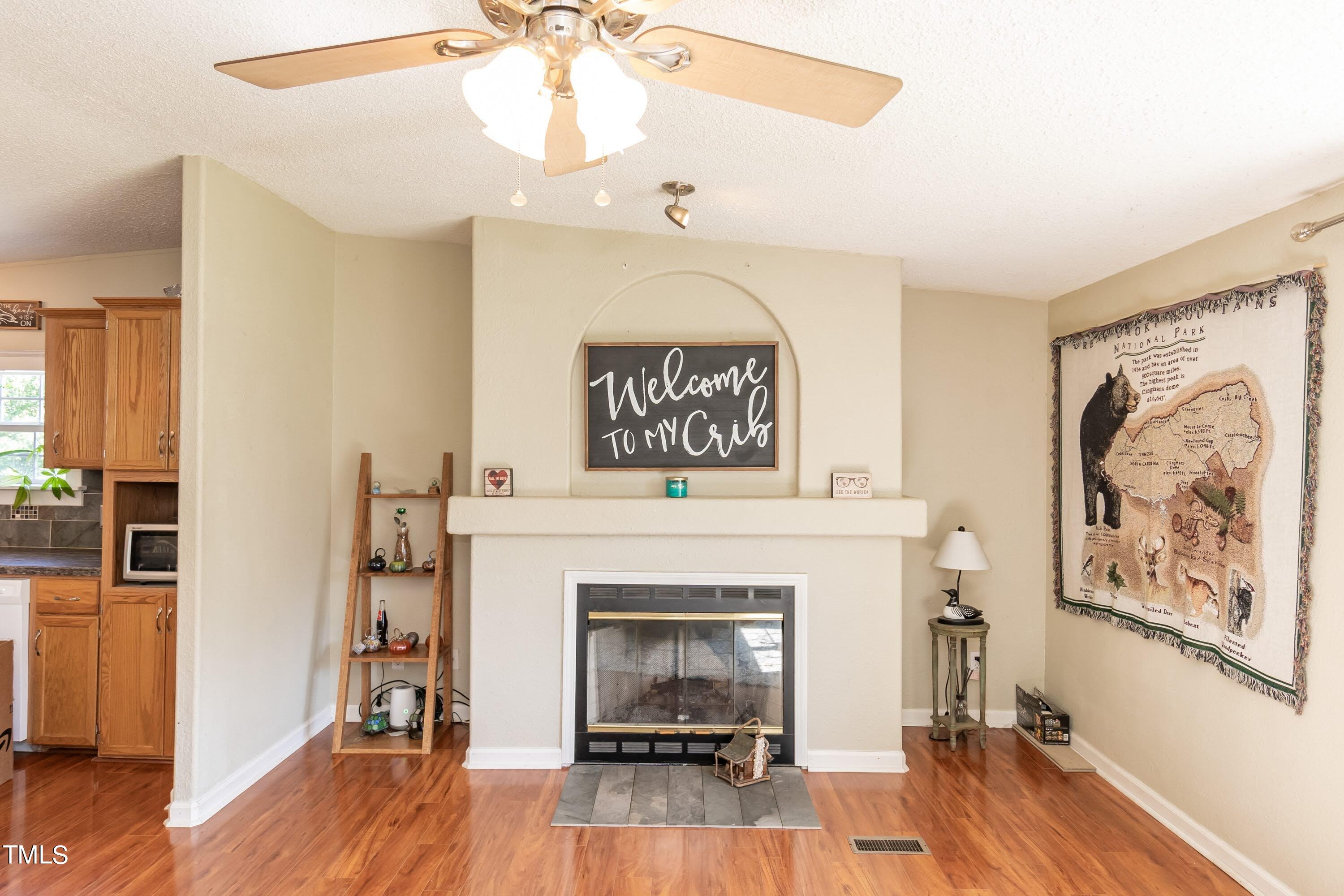 552 Locks Lane Rougemont, NC 27572 - Photo 13 of 45 a living room with furniture and a fireplace