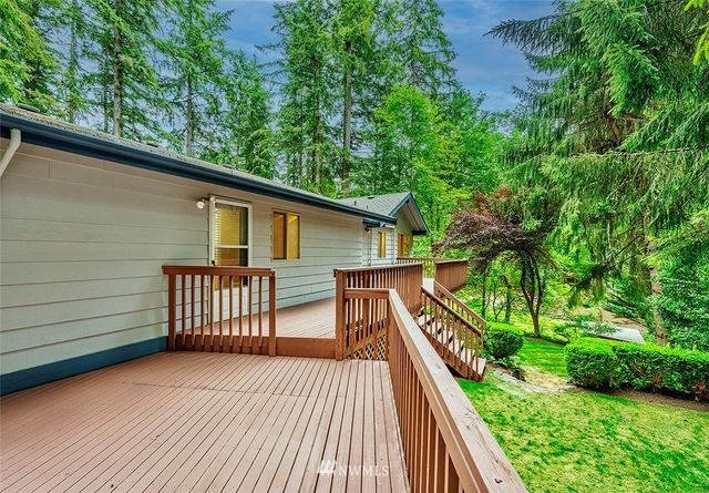 a view of a house with a deck