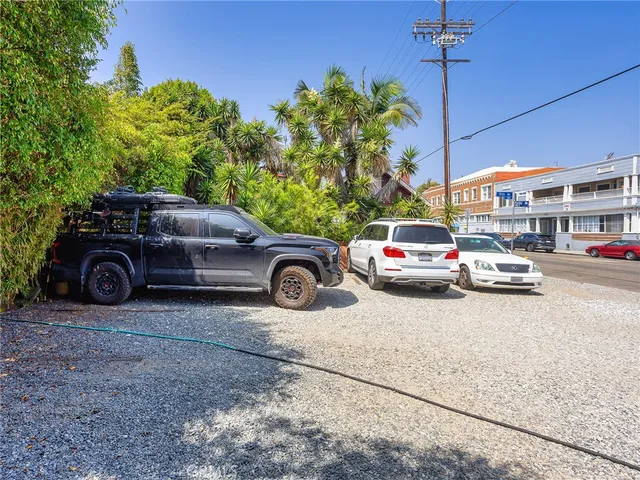 a car parked in front of a house