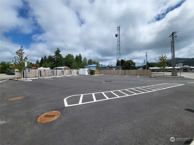 a view of a city with tall buildings