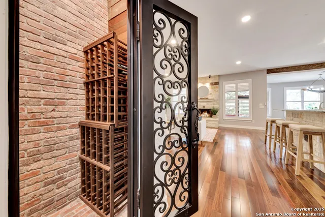 a living room with furniture a flat screen tv