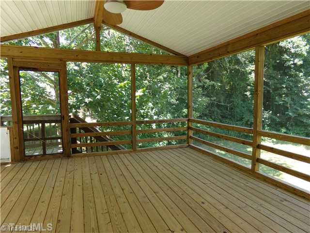 4111 Witherow Road Winston-Salem, NC 27106 - Photo 13 of 16 Enclosed Porch. The screened-in porch off the breakfast area overlooks the fenced-in backyard. Imagine yourself drinking your morning cup of coffee looking out onto a beautifully manicured yard!!