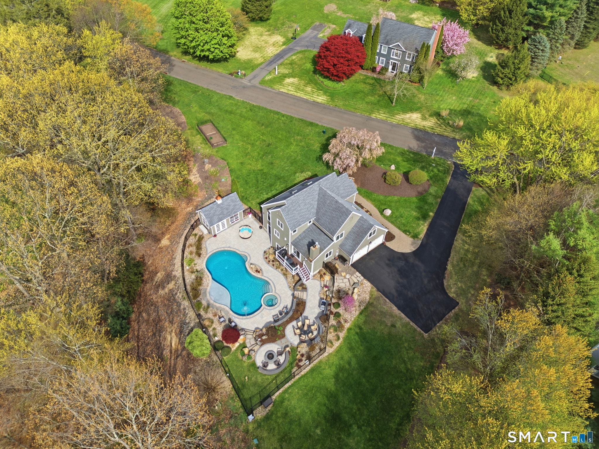 10 Ryans Way Burlington, CT 06013 - Photo 7 of 35 an aerial view of a house with garden space and street view