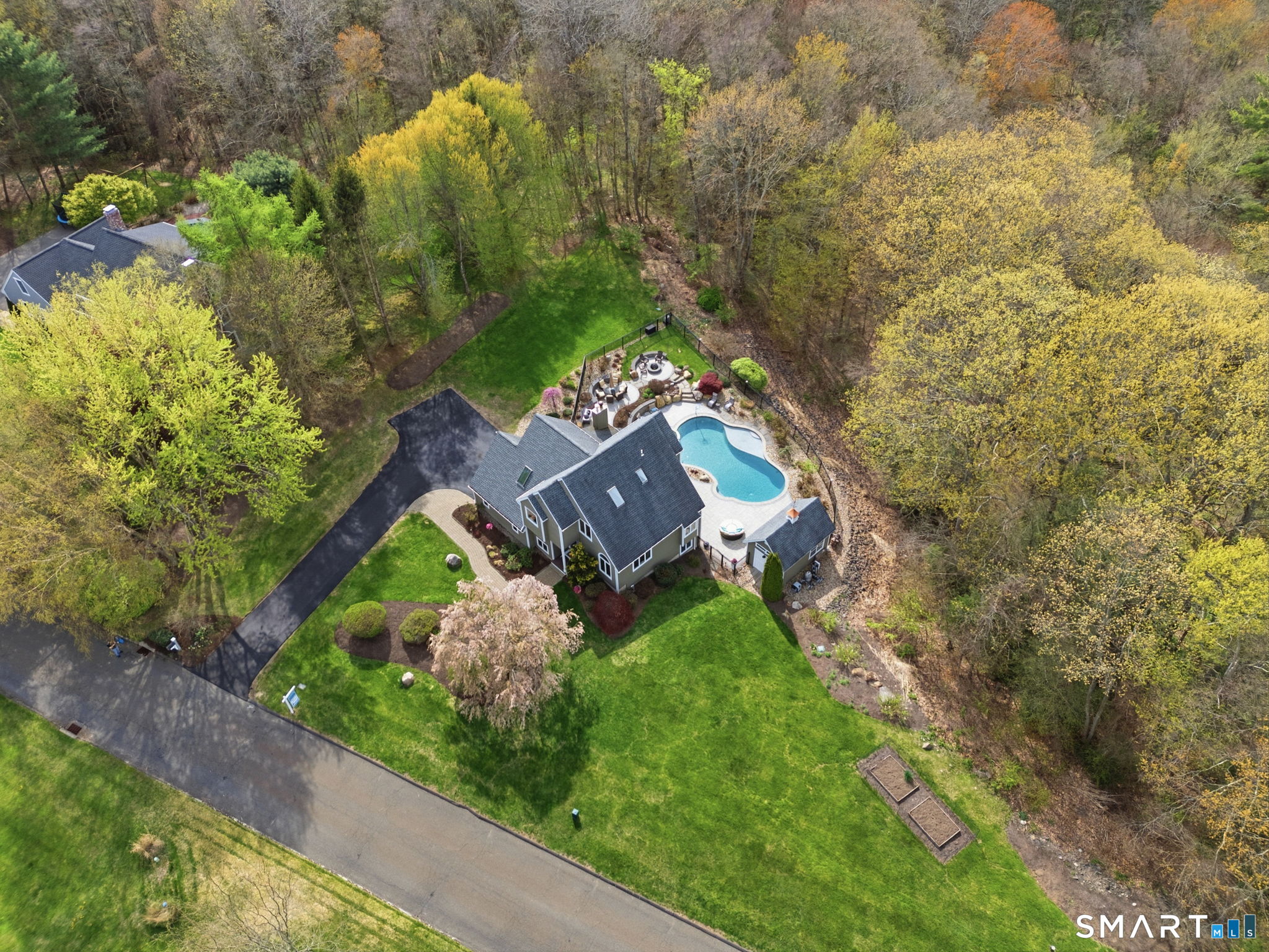 10 Ryans Way Burlington, CT 06013 - Photo 8 of 35 an aerial view of a house with a yard