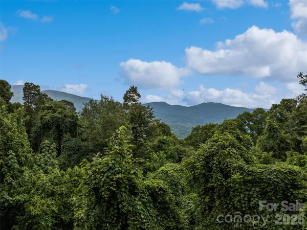 a view of a houses with a lush green hillside