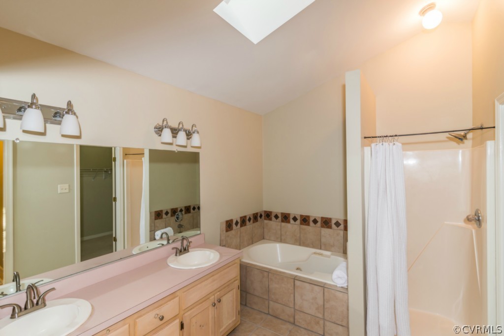 5508 Windy Ridge Drive Midlothian, VA 23112 - Photo 17 of 20 a bathroom with a granite countertop tub sink and mirror