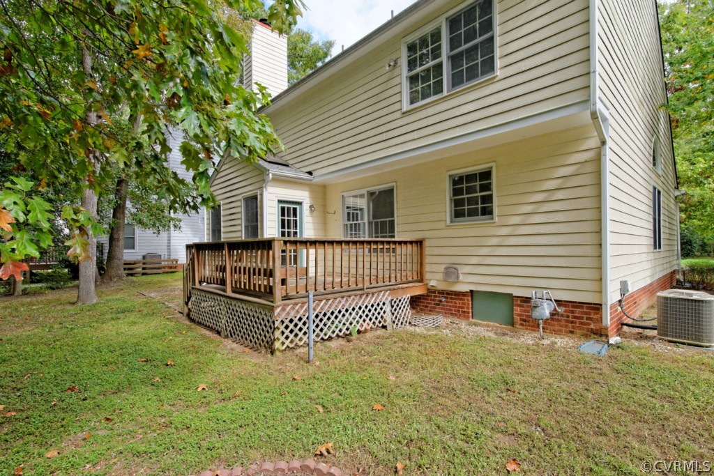 5508 Windy Ridge Drive Midlothian, VA 23112 - Photo 20 of 20 a view of a house with a yard and deck