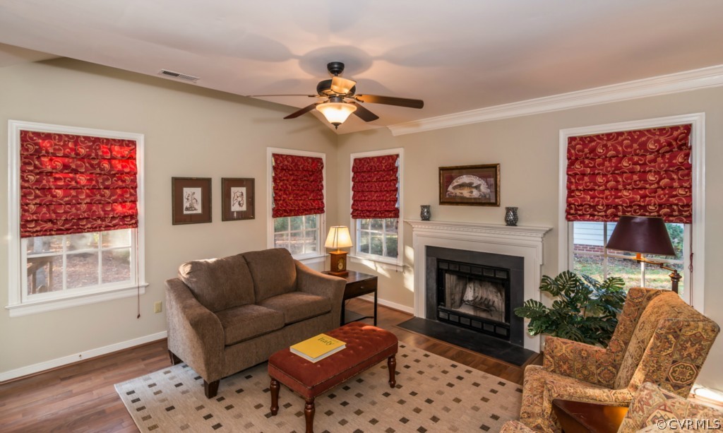 5508 Windy Ridge Drive Midlothian, VA 23112 - Photo 9 of 20 a living room with furniture a fireplace and a window
