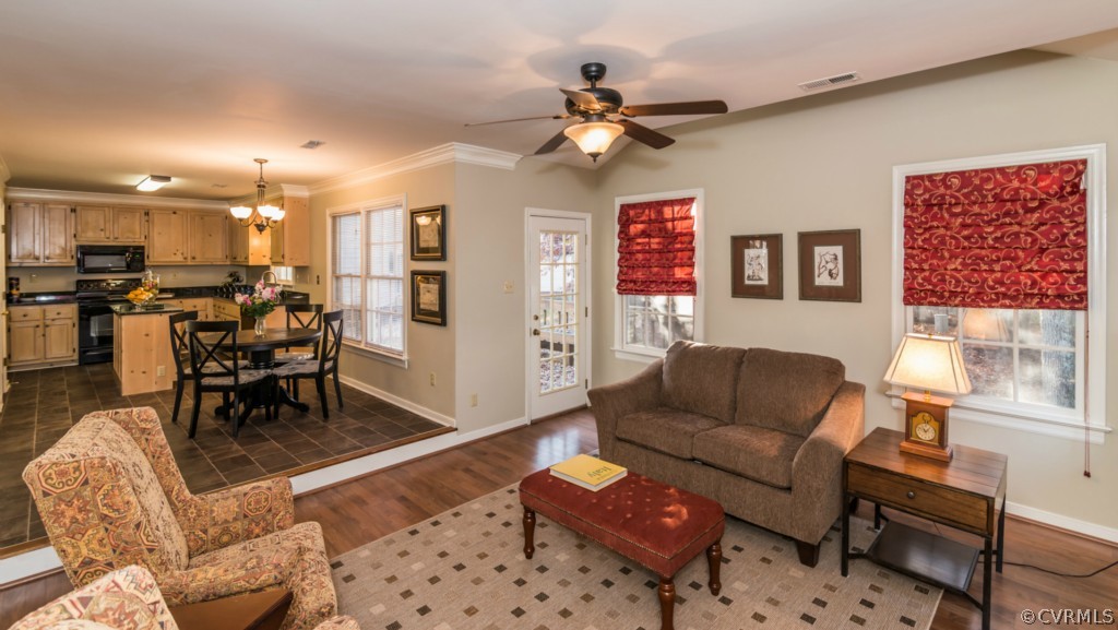 5508 Windy Ridge Drive Midlothian, VA 23112 - Photo 10 of 20 a living room with furniture and kitchen view