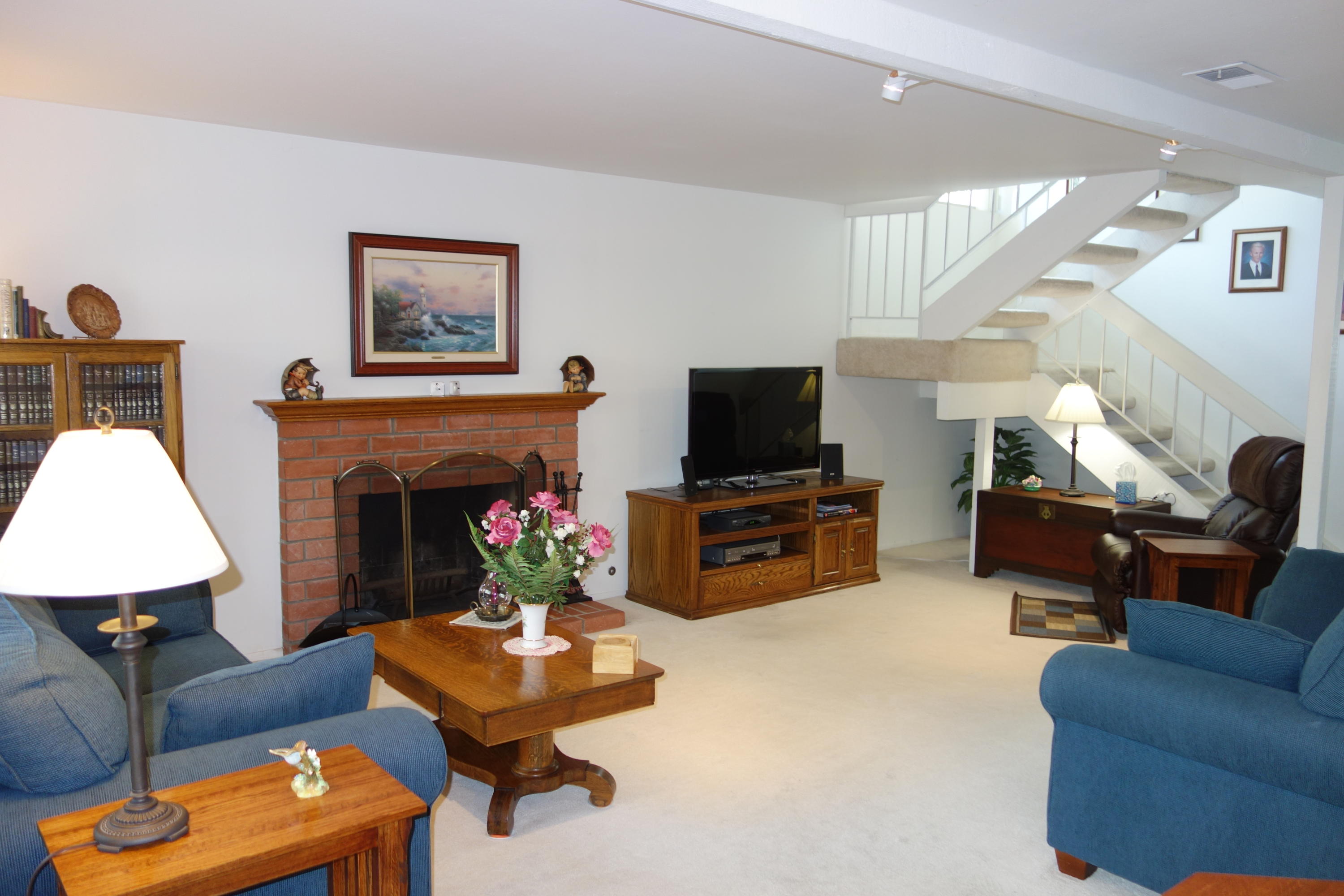 65 North San Marcos Road, Unit B Santa Barbara, CA 93111 - Photo 2 of 22 Living Room With Fireplace