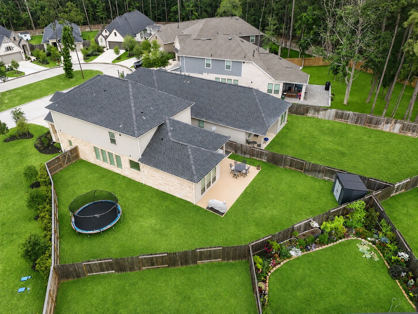 304 Mullins Court Montgomery, TX 77316 - Photo 2 of 50 The property is situated on an expansive corner lot with ample green space and privacy.