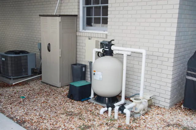 a white building with glass door