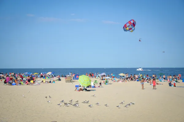 a view of an ocean beach