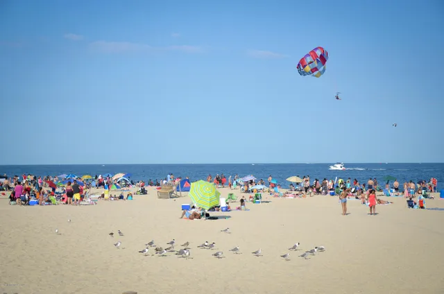 a view of an ocean beach