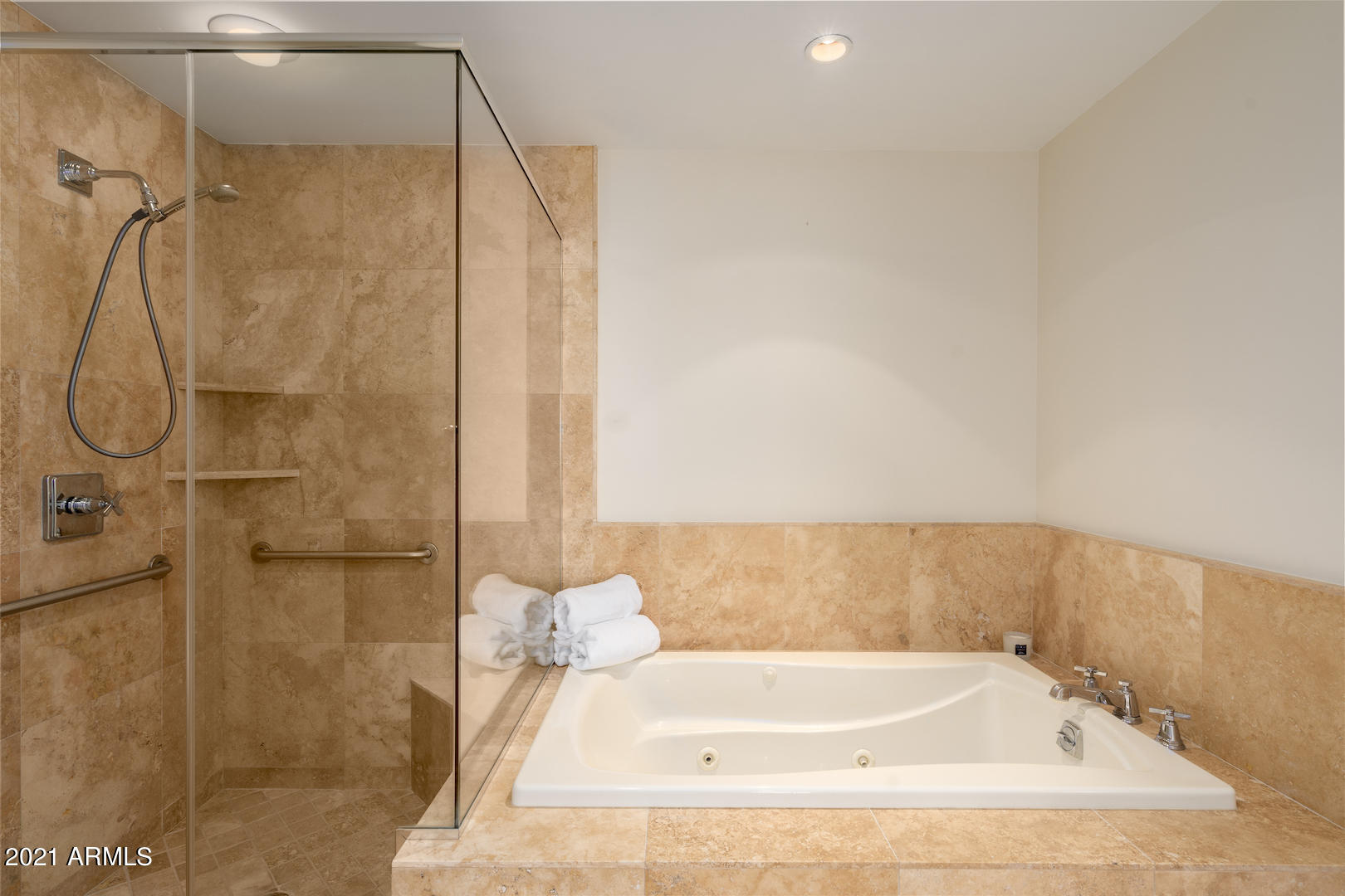 7181 East Camelback Road, Unit 804 Scottsdale, AZ 85251 - Photo 19 of 69 Soaking Tub & Shower