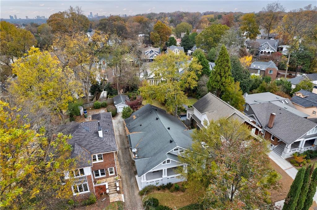 654 Cresthill Avenue Northeast Atlanta, GA 30306 - Photo 48 of 53 an aerial view of residential houses with outdoor space