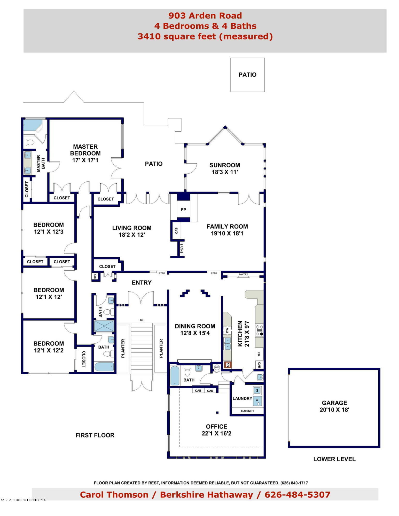903 Arden Road Pasadena, CA 91106 - Photo 64 of 64 Floor plan-1