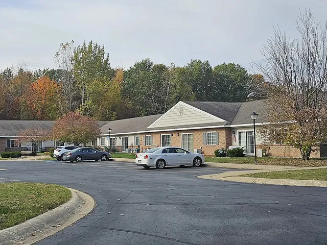 a car parked in front of a house