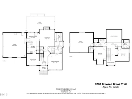 $600,000 | 3733 Crooked Brook Trail, Apex, NC 27539