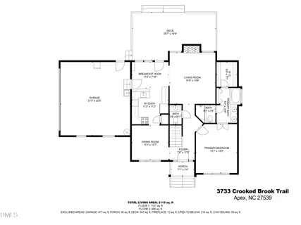 $600,000 | 3733 Crooked Brook Trail, Apex, NC 27539