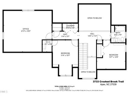 $600,000 | 3733 Crooked Brook Trail, Apex, NC 27539