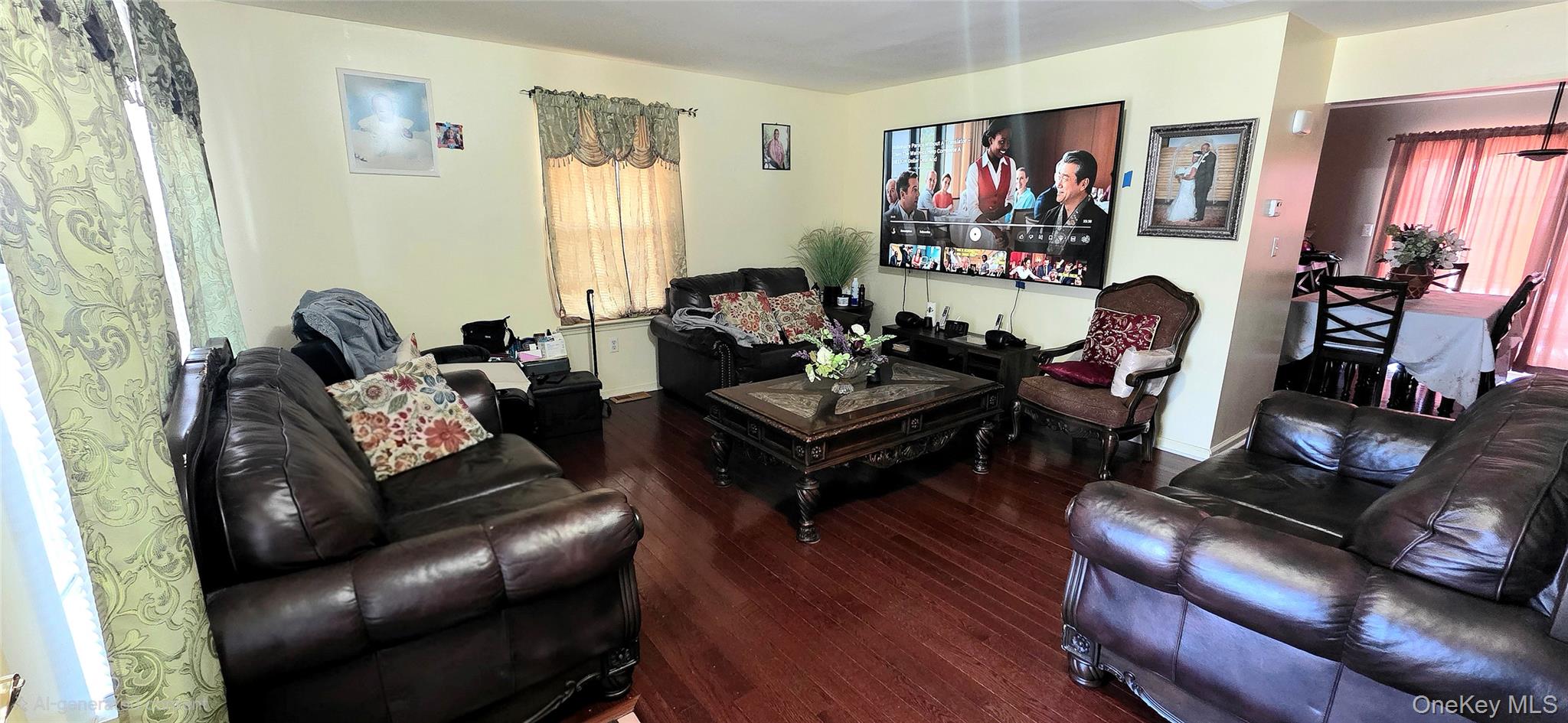 99 Evan Road Warwick, NY 10990 - Photo 4 of 20 a living room with furniture fireplace and flat screen tv