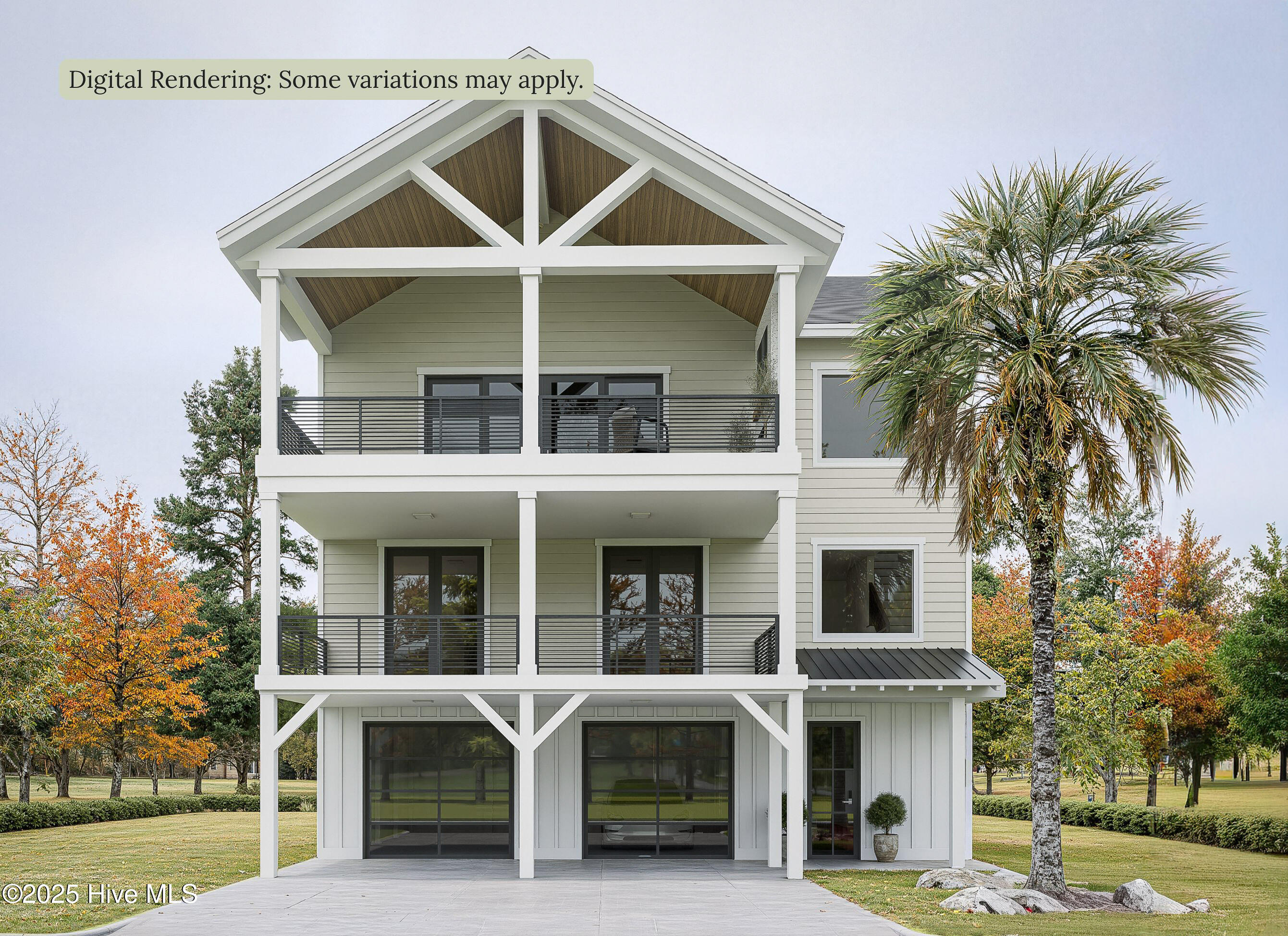 Rendering of Front Elevation. 12/9/2025 Home is in Drywall Phase