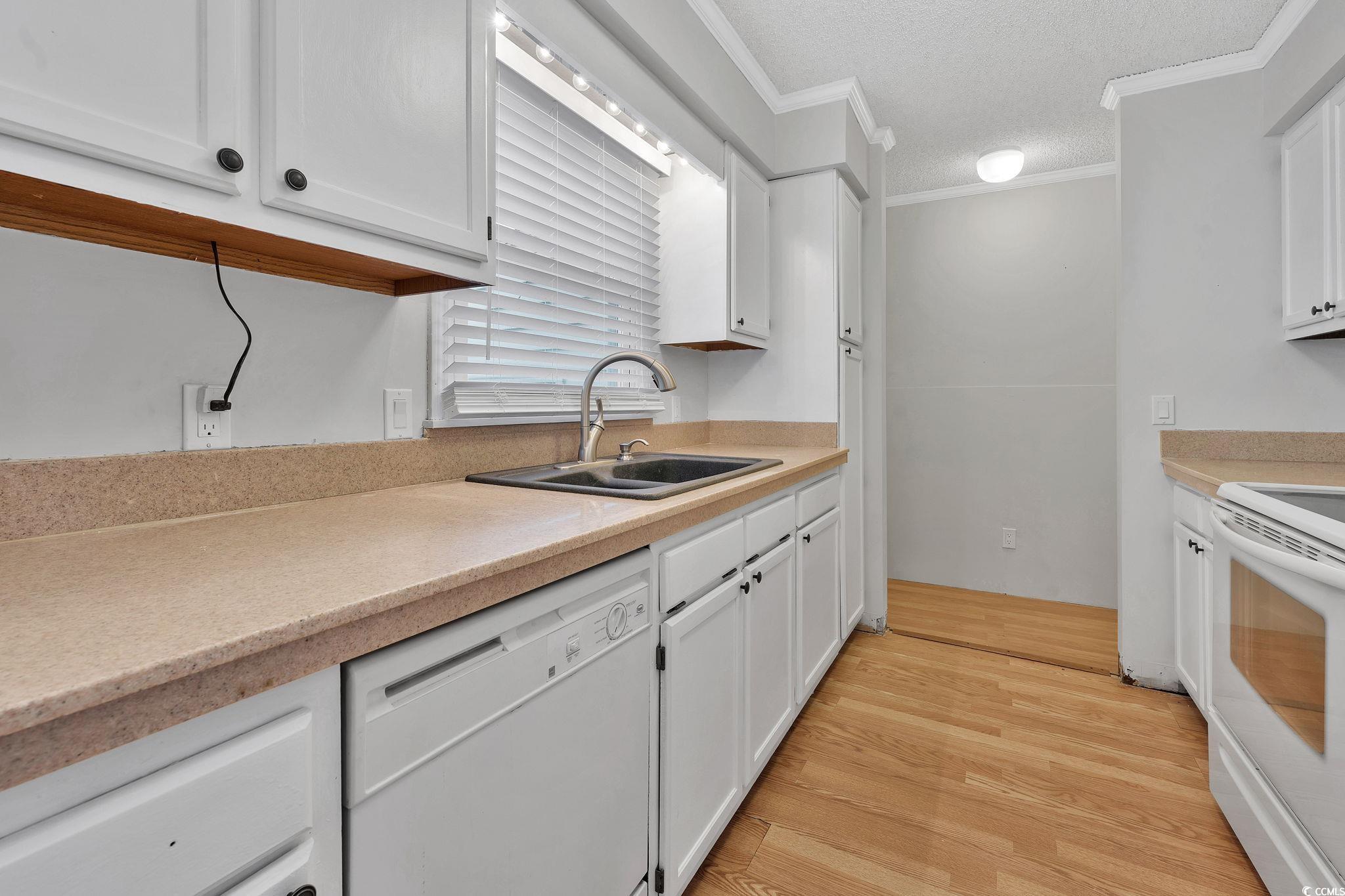 1305 Conifer Court Murrells Inlet, SC 29576 - Photo 5 of 30 Kitchen featuring white cabinetry, ceiling fan, li