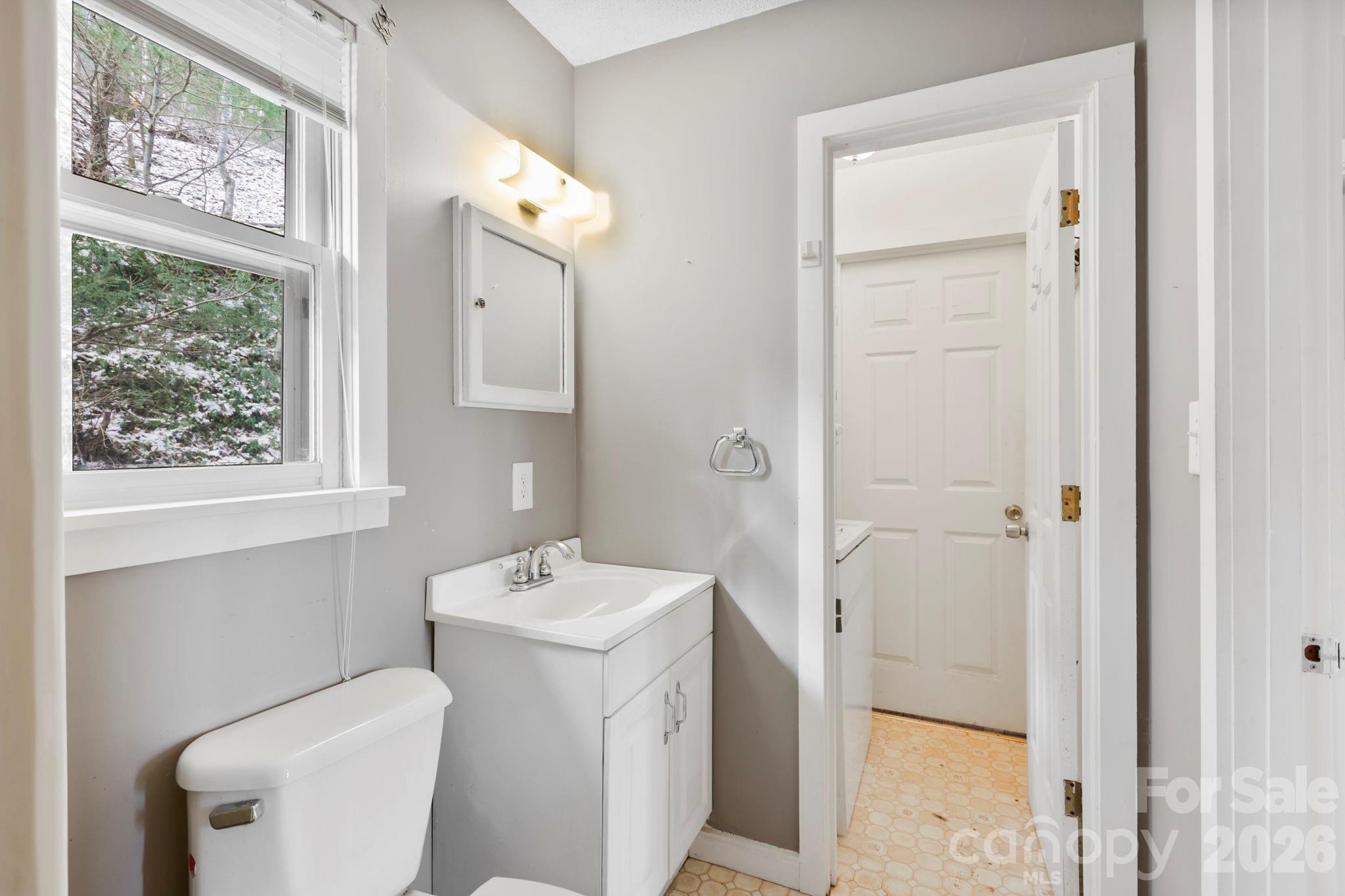186 Greentree Lane Canton, NC 28716 - Photo 22 of 32 a bathroom with a toilet sink and mirror