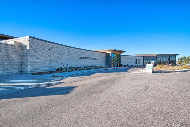 a view of an ocean and a building