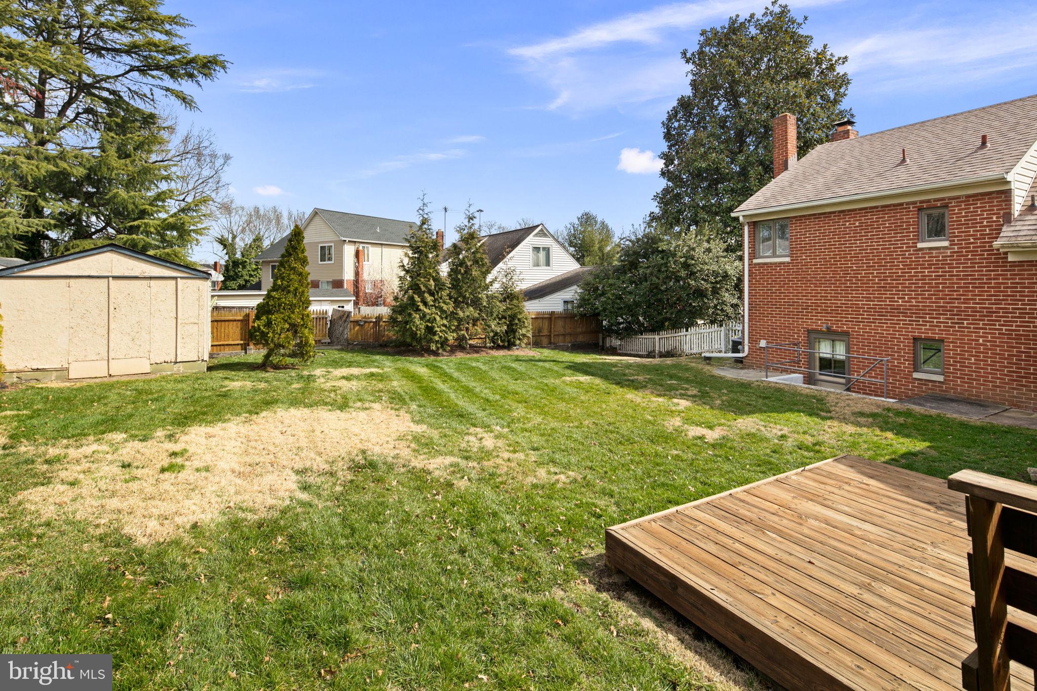 5918 Augusta Drive Springfield, VA 22150 - Photo 44 of 45 Rear Yard w/ Deck & Shed