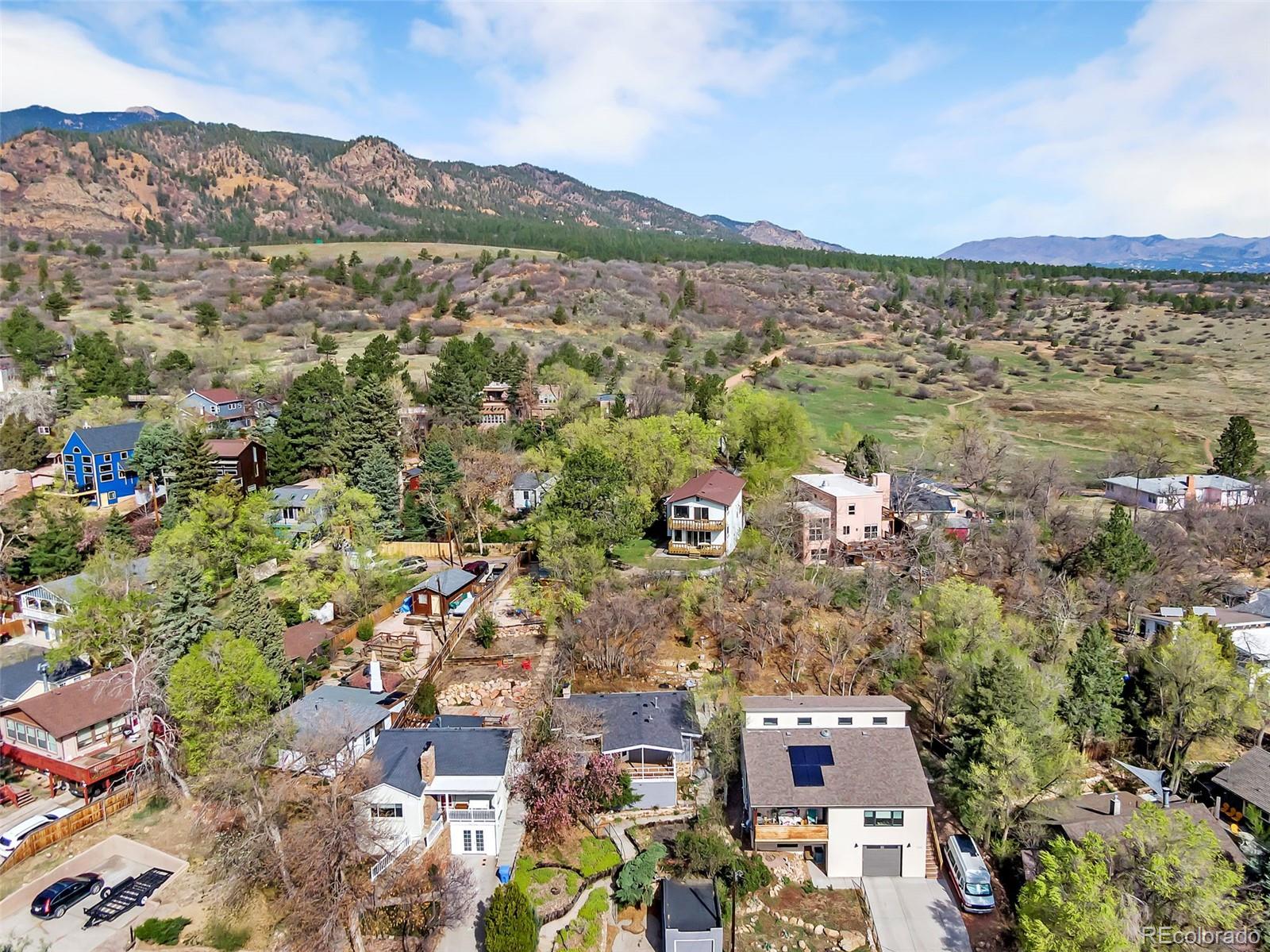 1624 Cheyenne Boulevard Colorado Springs, CO 80906 - Photo 37 of 47 an aerial view of a city with lots of residential buildings