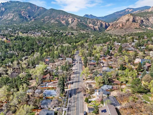 an aerial view of multiple house