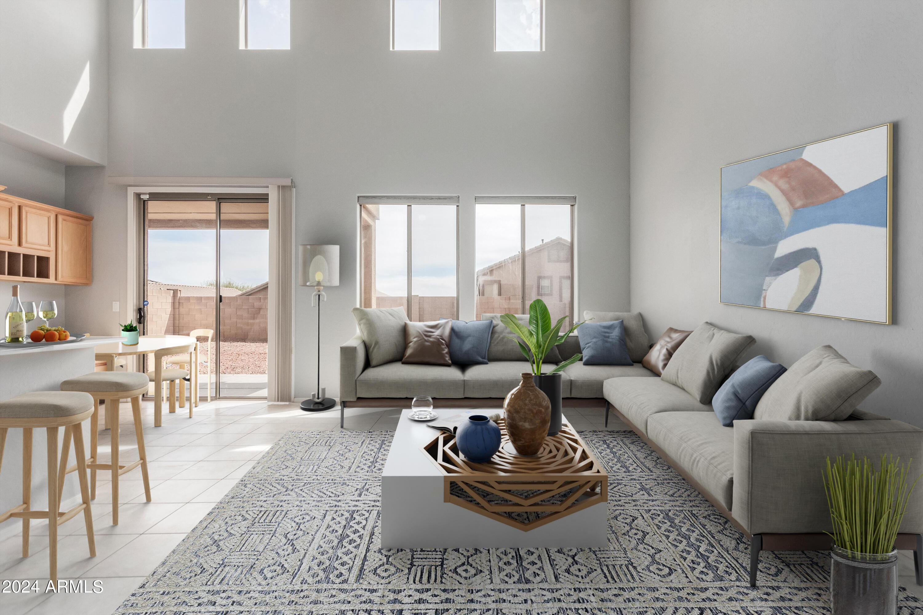 2929 West Silver Fox Way Phoenix, AZ 85045 - Photo 14 of 25 a living room with furniture potted plant and a large window