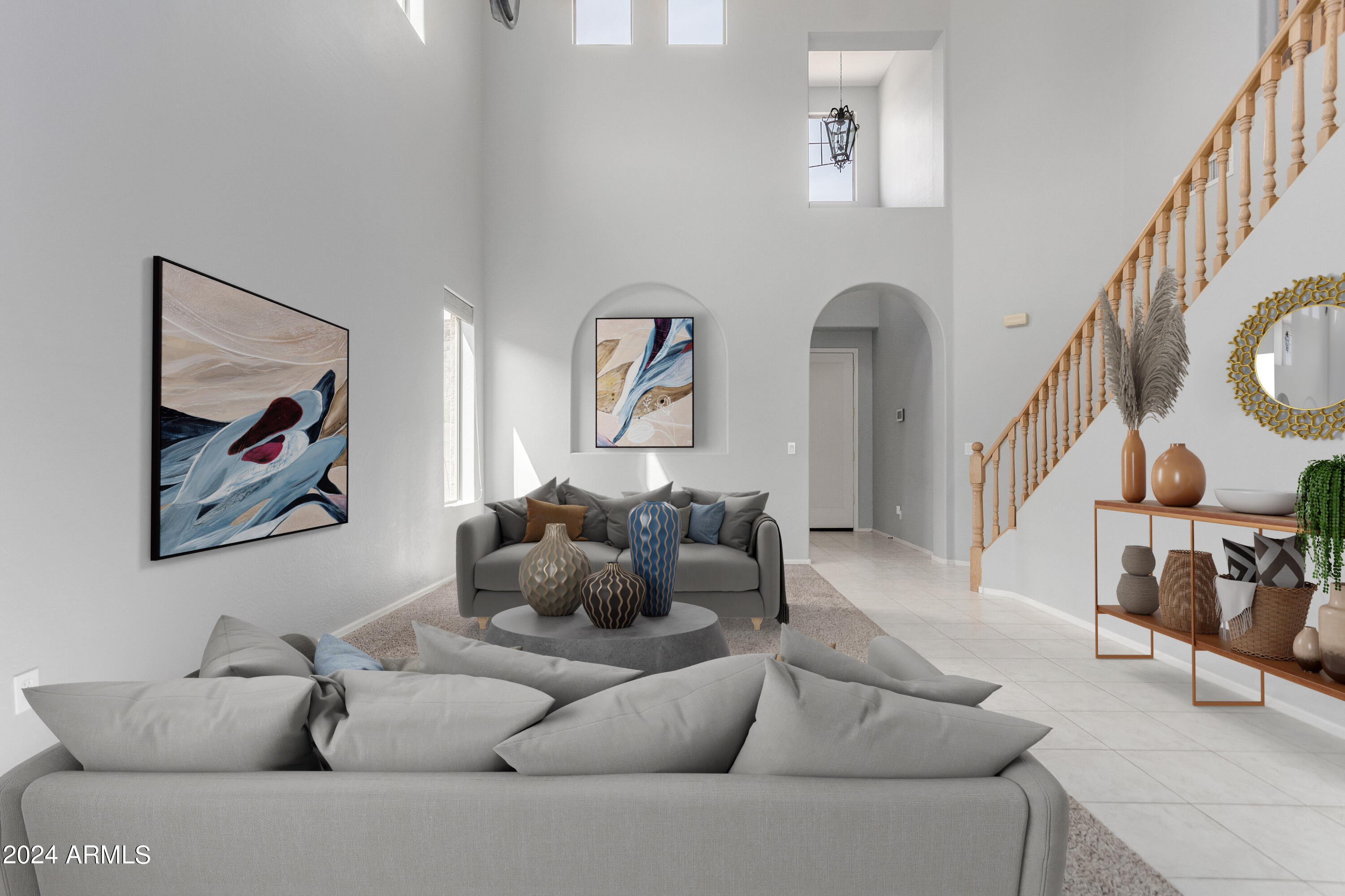 2929 West Silver Fox Way Phoenix, AZ 85045 - Photo 6 of 25 a living room with furniture and a painting on the wall