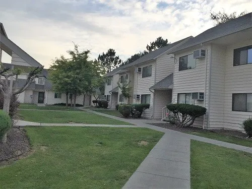 a view of a house with a patio