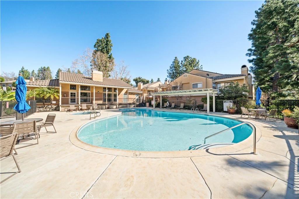10655 Lemon Avenue, Unit 3107 Rancho Cucamonga, CA 91737 - Photo 38 of 55 a swimming pool with outdoor seating and yard