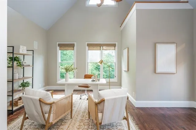 an empty room with a window