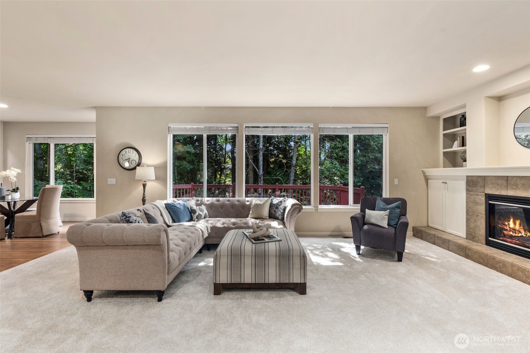 21705 38th Drive Southeast Bothell, WA 98021 - Photo 12 of 40 a living room with furniture and a fireplace