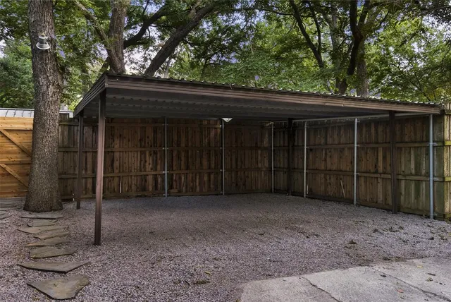 a backyard of a house