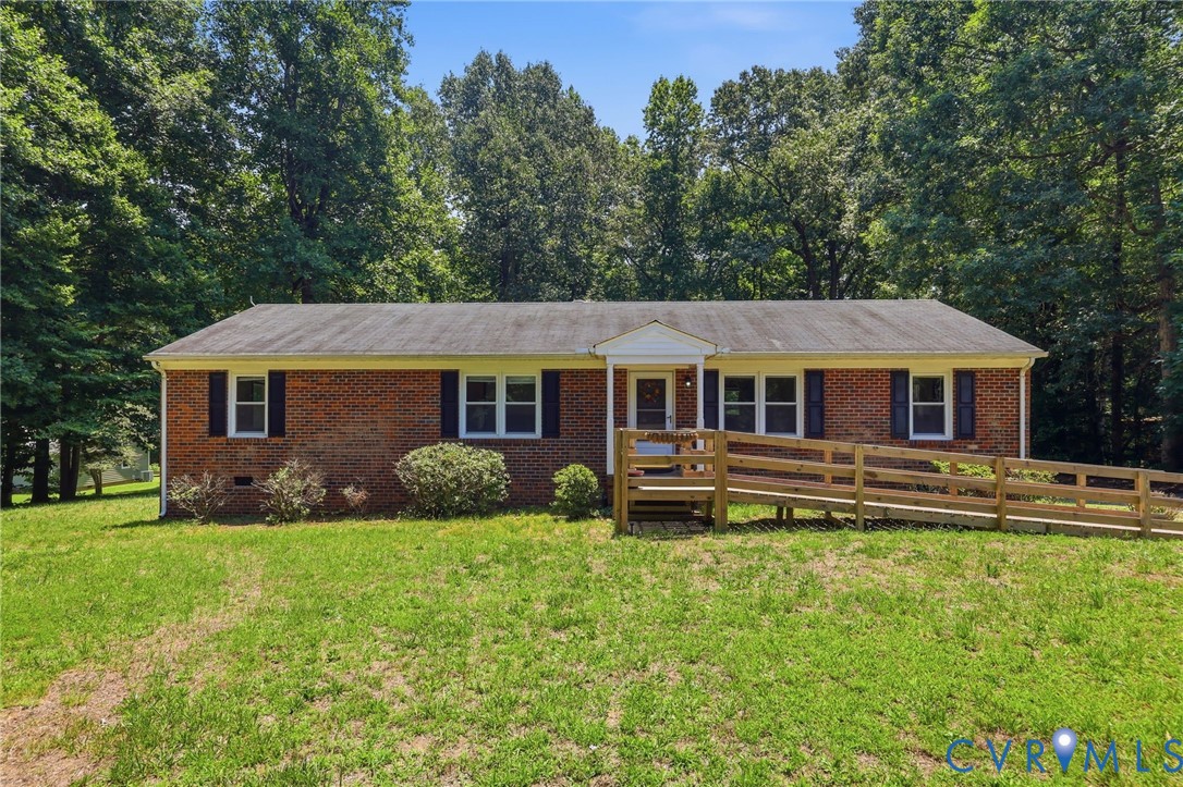 10111 Tunstall Road New Kent, VA 23124 - Photo 2 of 52 Brick ranch-style residence featuring a prominent