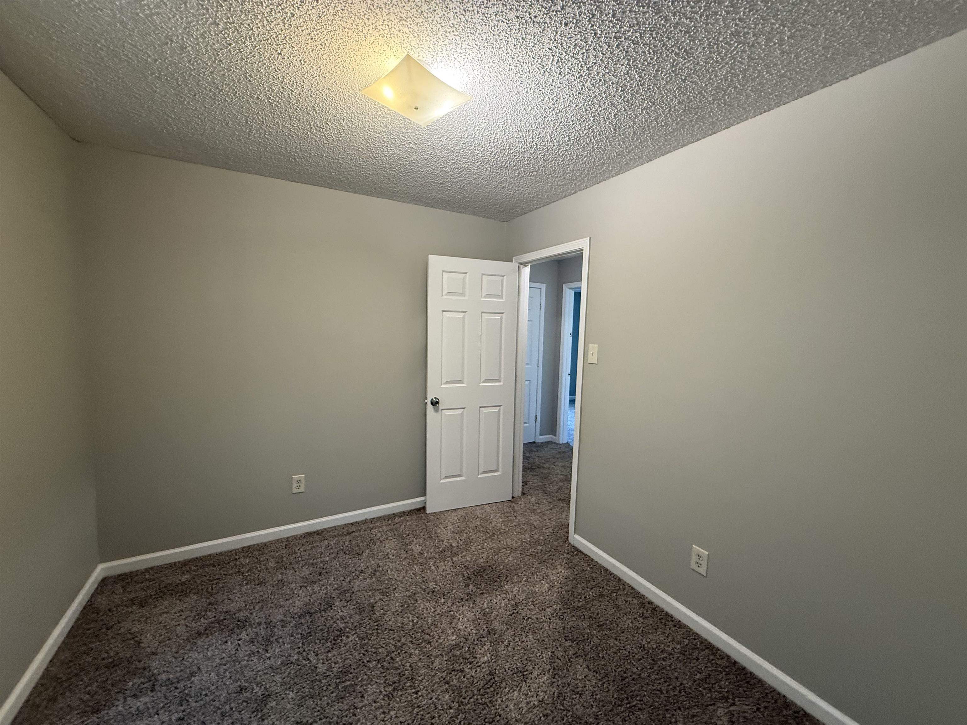6420 Saginaw Road Memphis, TN 38134 - Photo 33 of 38 Neutral gray wall paint with white trim, complementing the textured carpet flooring