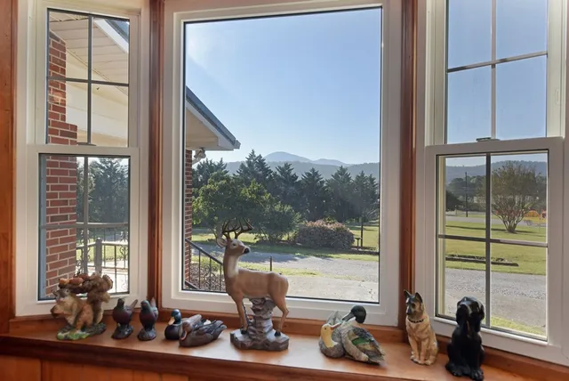 a room with furniture and windows